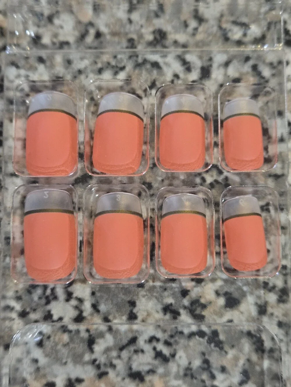 Coral Matte Press-On Nails - Stylish Orange-Toned Set